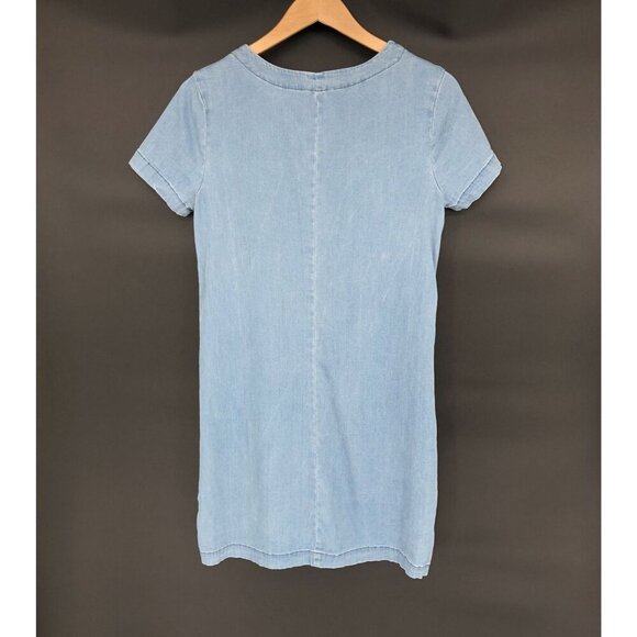 Westport Womens Embroidered Chambray Dress Size 2 Blue Western Boho Cowgirl - Picture 2 of 9